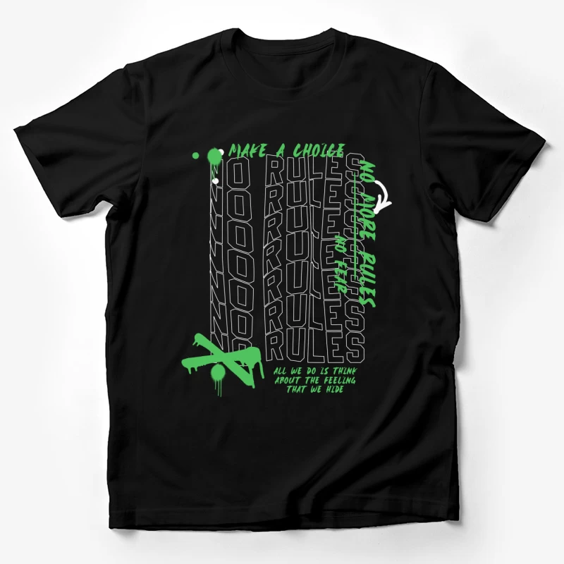 Keine Regeln Skateboard Grafik Herren T-Shirt