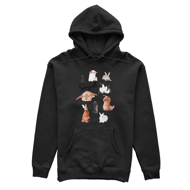 Verschiedene Kaninchen Posieren Damen Pullover Hoodie