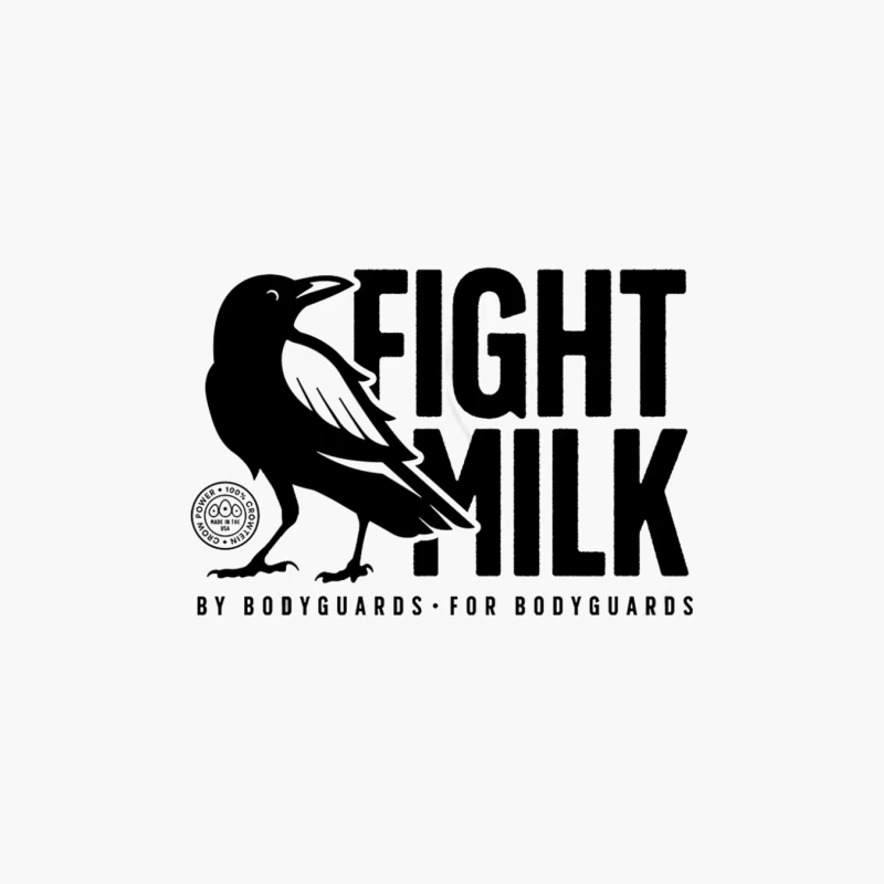 Bodyguard Crow Logo for Fight Milk Cotton Tote Bag