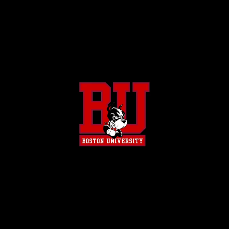 Boston University Logo with Terrier Mascot Coffee Mug