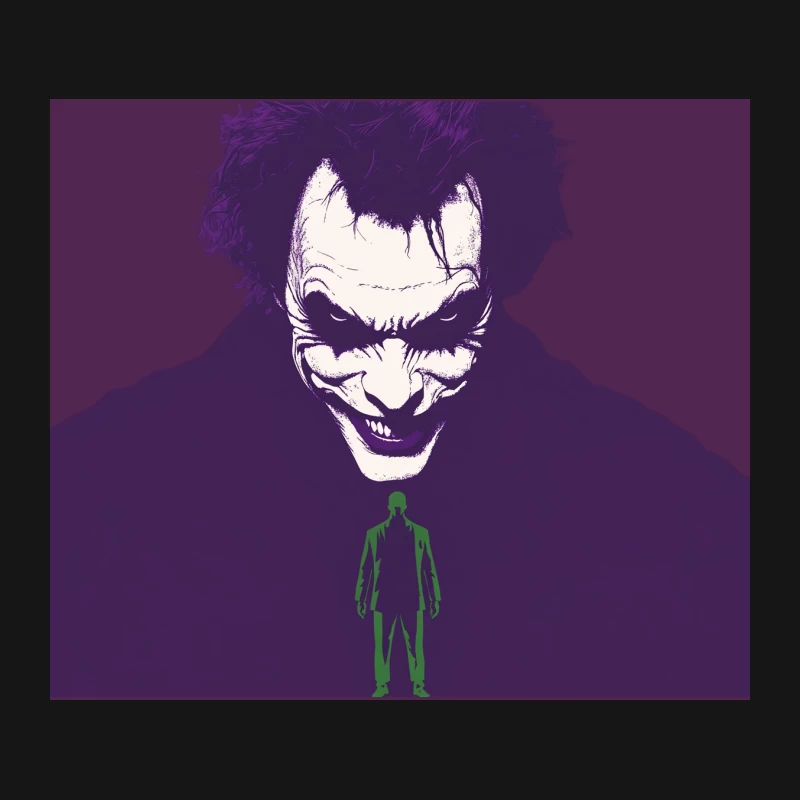 Sinister Joker Looming Over Green Silhouette Mouse Pad