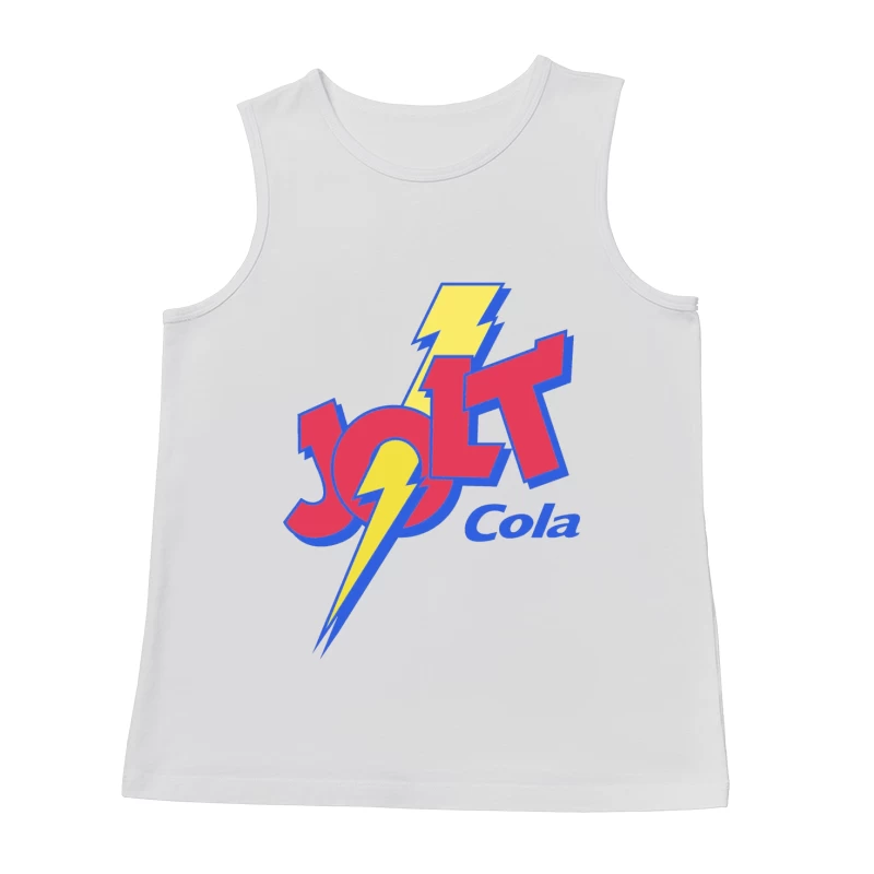 Retro Jolt Cola Energy Drink Logo with Lightning Bolt Design Male Tank Top