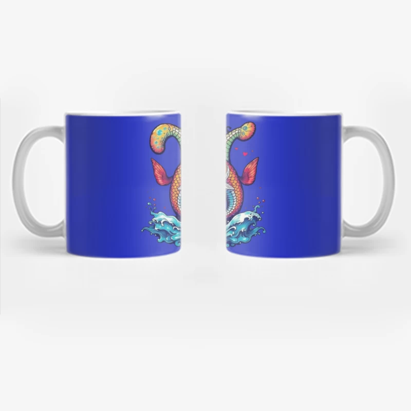 Colorful Pisces Astrology Illustration Coffee Mug