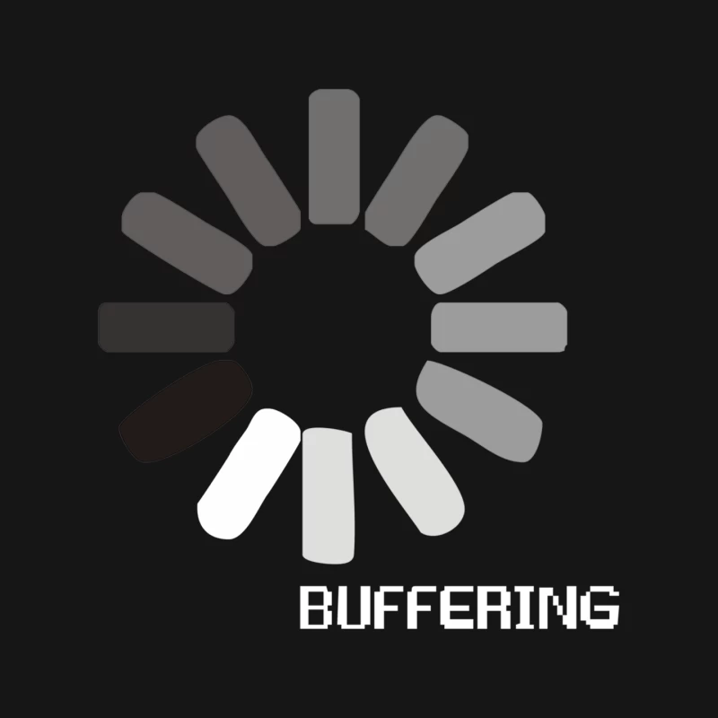 Buffering  Funny retro loading computer console fashion party Mouse Pad