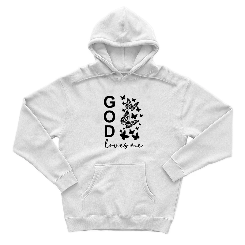 Dio mi ama Design con farfalle Felpa con cappuccio Uomo