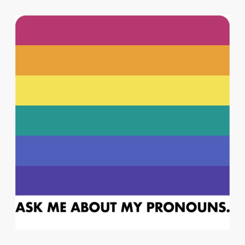 Ask Me About My Pronouns --- Retro Style Design Pin