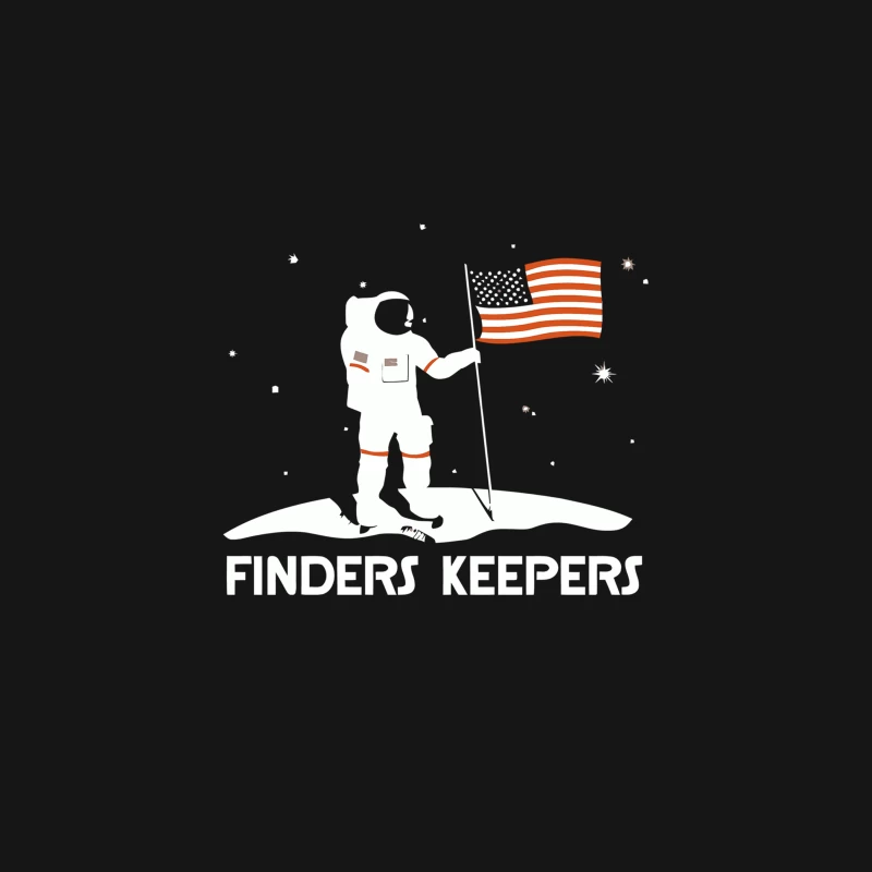 Minimalist Astronaut with American Flag: Space Exploration Concept Desk Mat