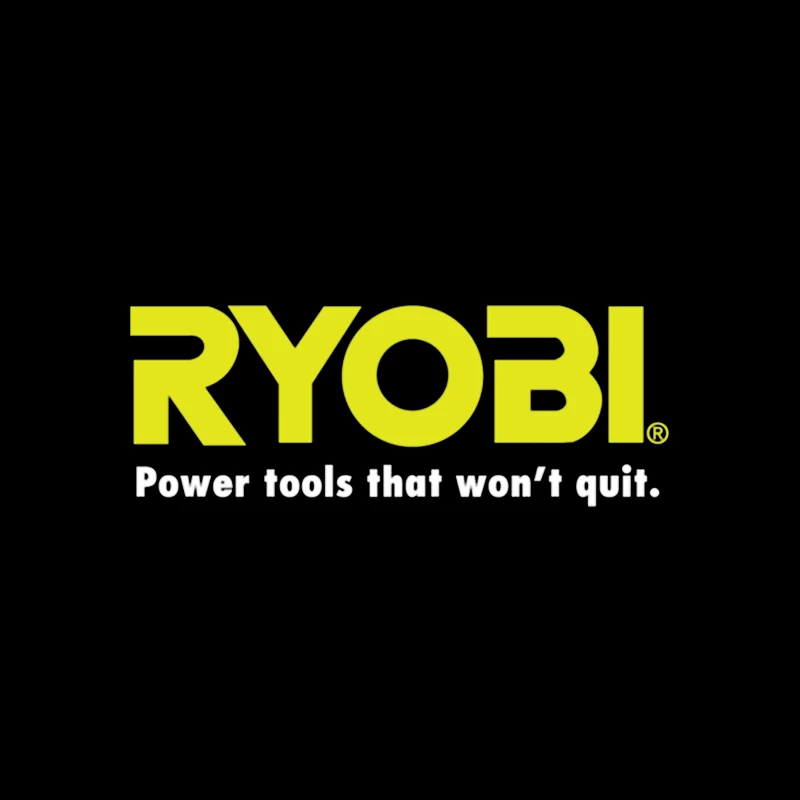 Ryobi Power Tools Corporate Logo with Slogan Desk Mat