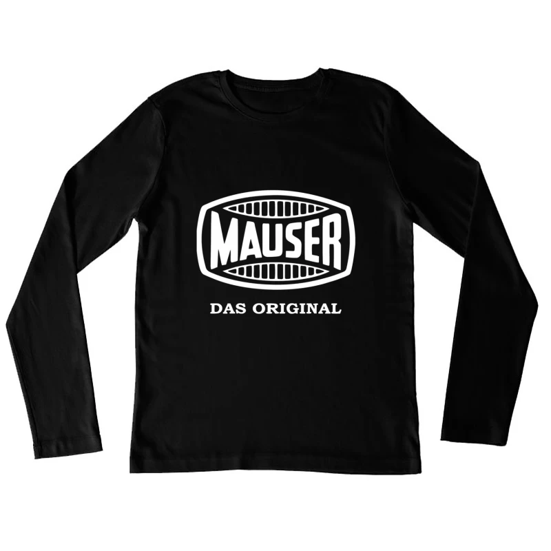 Vintage Mauser Firearms Company Logo with "Das Original" Text Female Long Sleeve T-Shirt