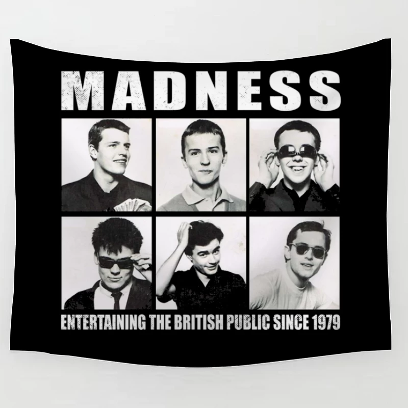 Vintage Portrait Collection of British Ska Band Madness - Since 1979 Tapestry