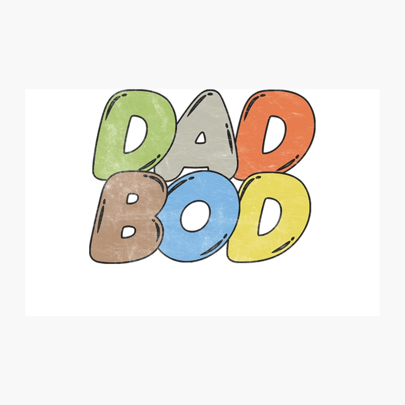Dad Bod  80s Style Faded Funny Retro Design Travel Mug