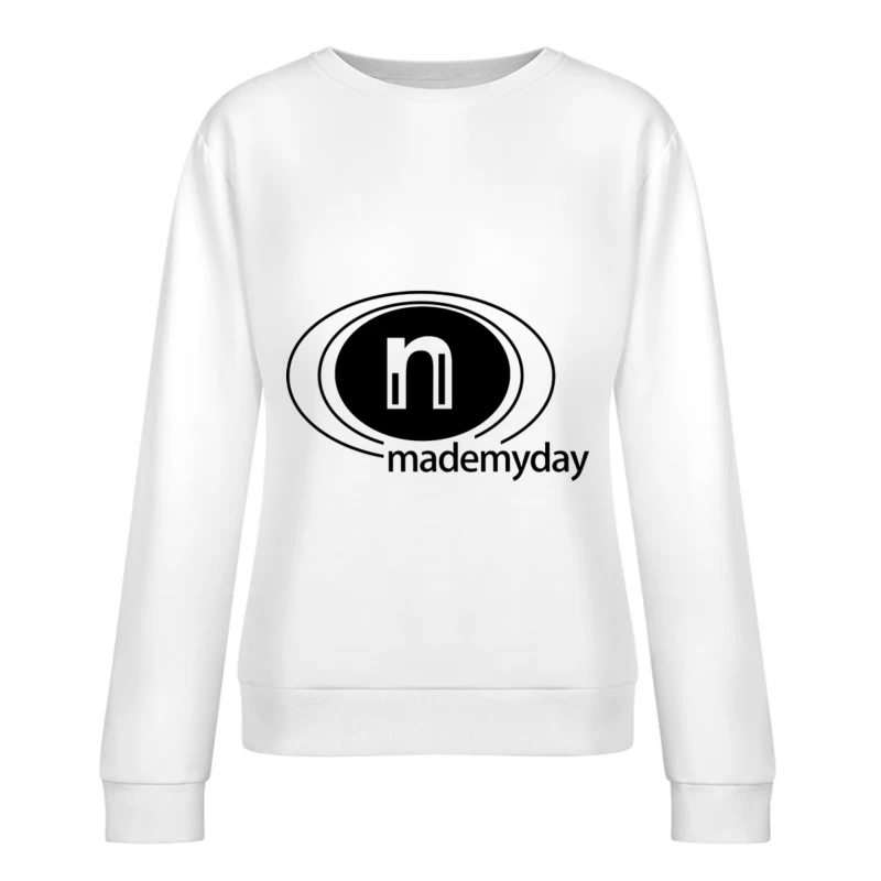 Minimalistisches Logo-Design Damen Pullover Sweatshirt