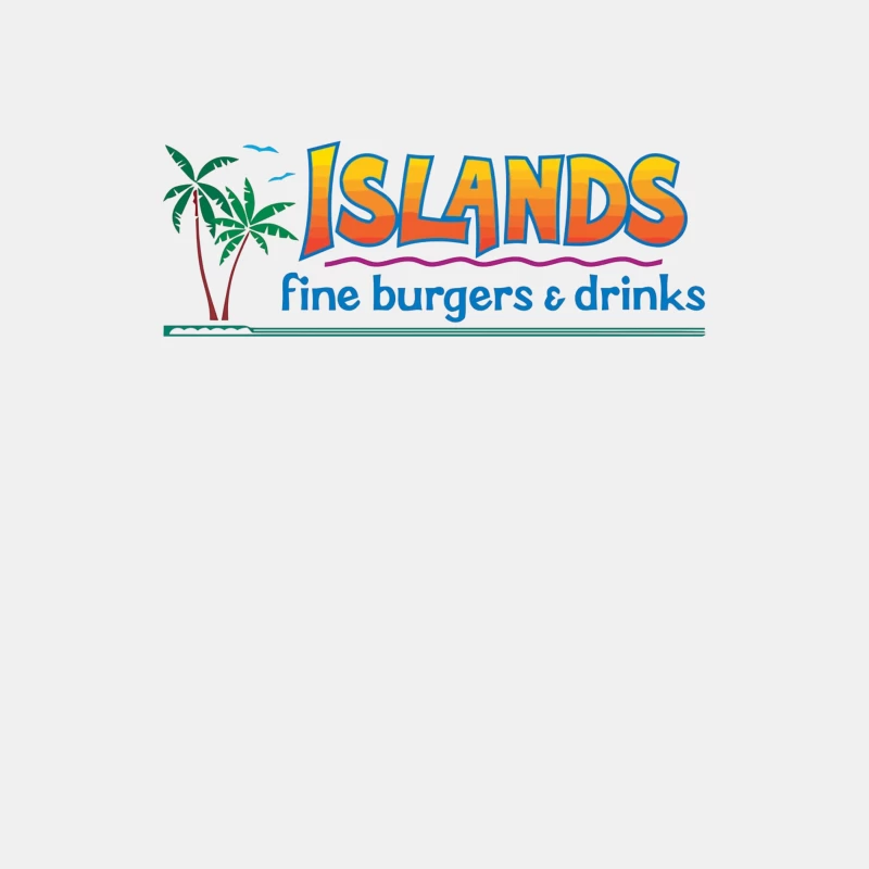 Islands Restaurant Tropical-Themed Burger & Drinks Logo Male Tank Top