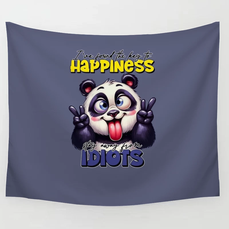 Panda Humor: The Key to Happiness Tapestry