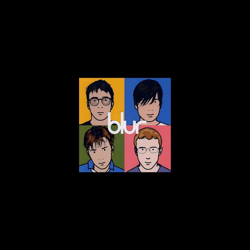 Blur Band Pop Art Style Album Cover Portrait iPhone Case