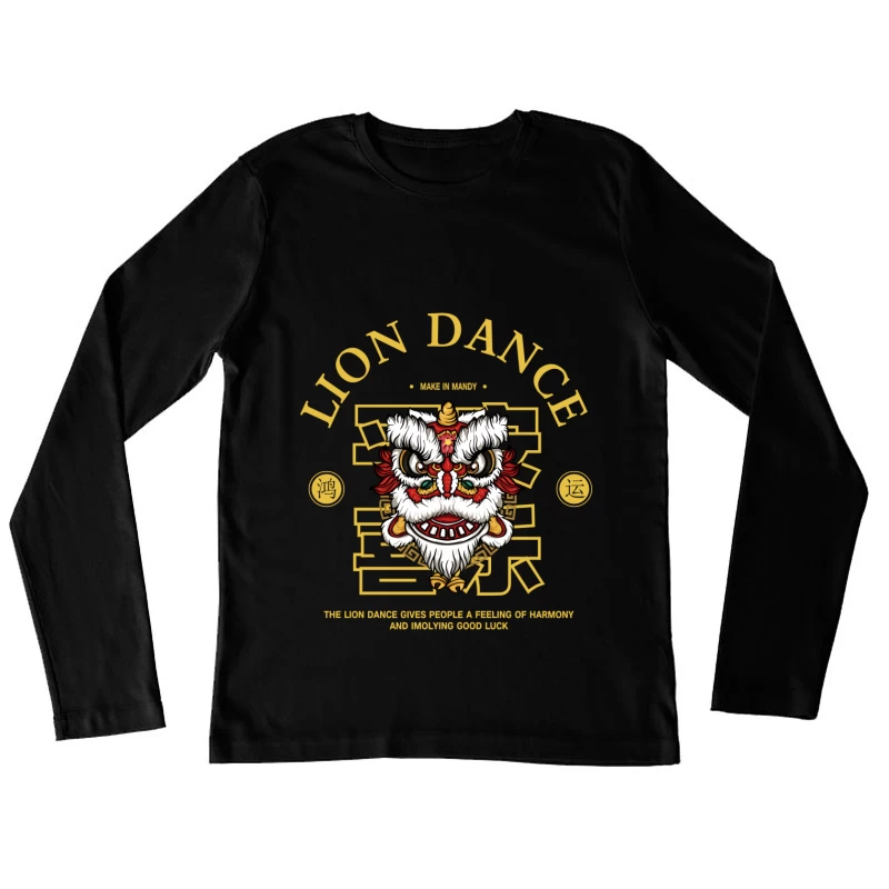Löwentanz für Harmonie und Glück Damen Langarm T-Shirt