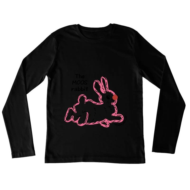 Hase mit Clownsnase Damen Langarm T-Shirt