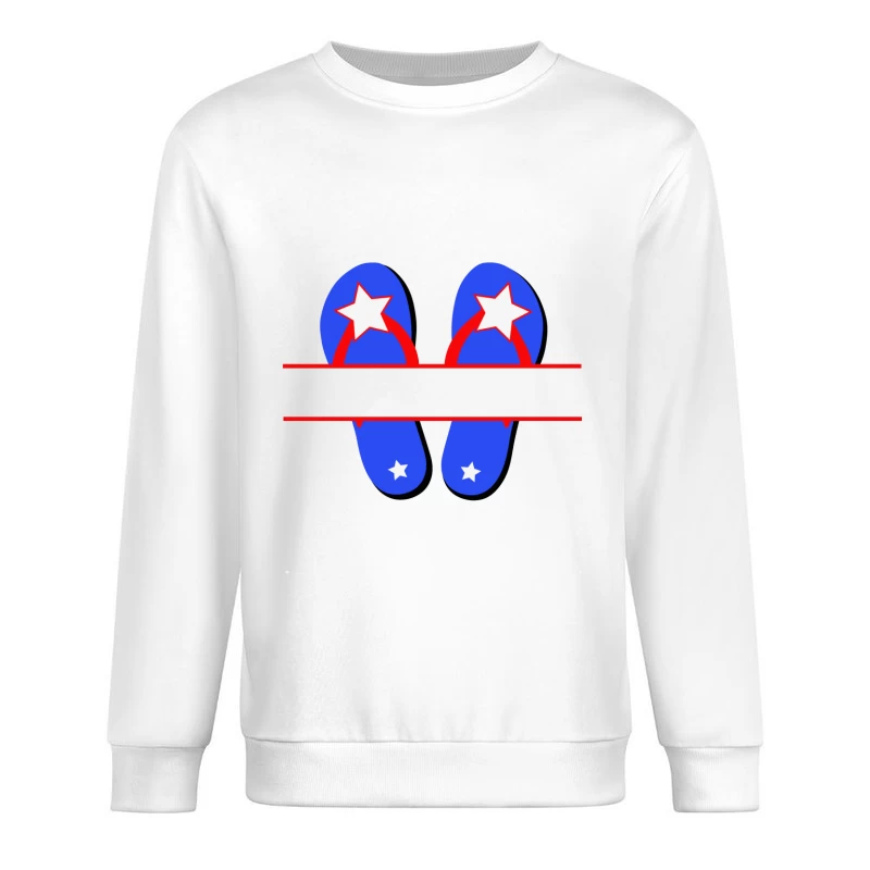 Tongs étoilés bleus et rouges Homme Sweat-shirt à enfiler