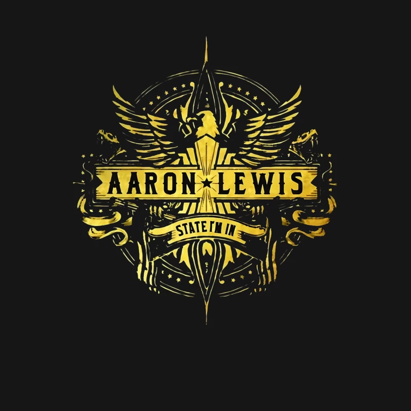 Aaron Lewis State I'm In - Golden Wings Logo Design Female T-Shirt