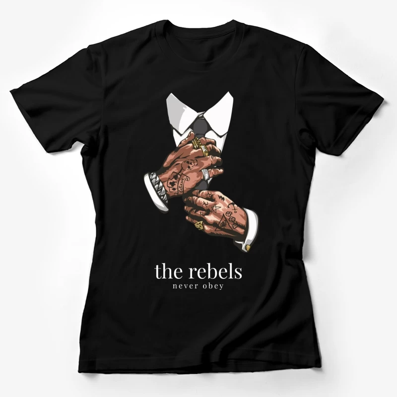 Rebellisches Tattoo-Design Damen T-Shirt
