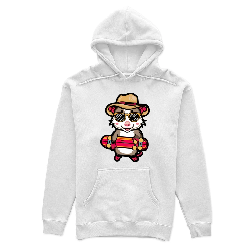 Opossum skateur en vacances Femme Sweat à capuche