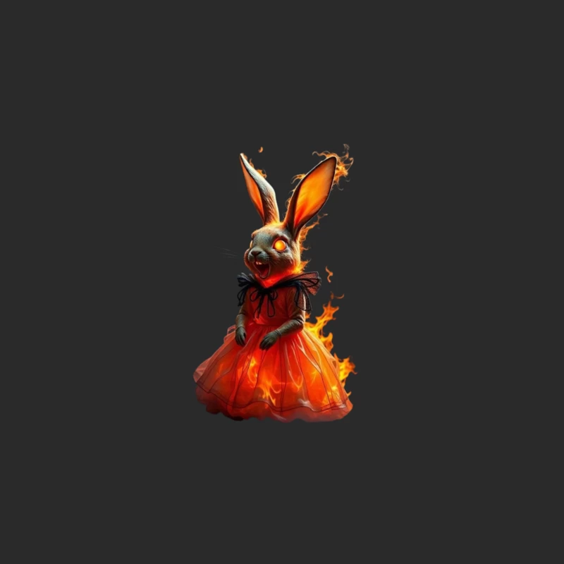 Fiery Rabbit in a Dress Baseball Cap