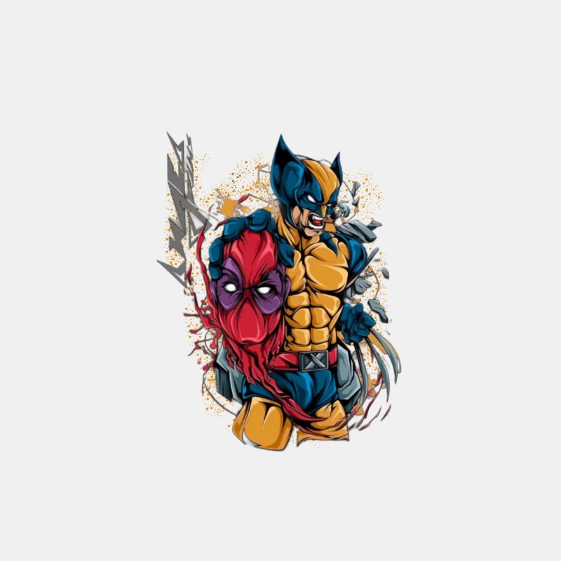 Wolverine and Spider-Man Mashup Male Tank Top