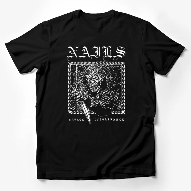 Nails Savage Intolerance Male T-Shirt