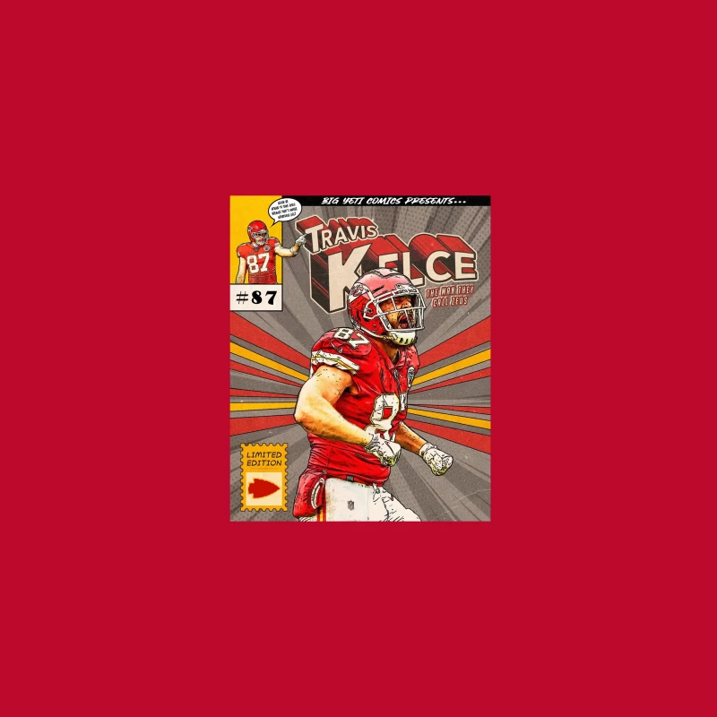 Football - Kansas City Chiefs - Comic Book Mockup - TRAVIS KELCE Desk Mat