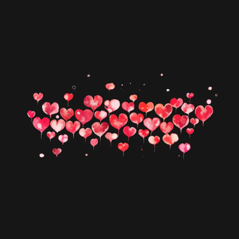Romantic Watercolor Hearts for Valentine's Day Mouse Pad