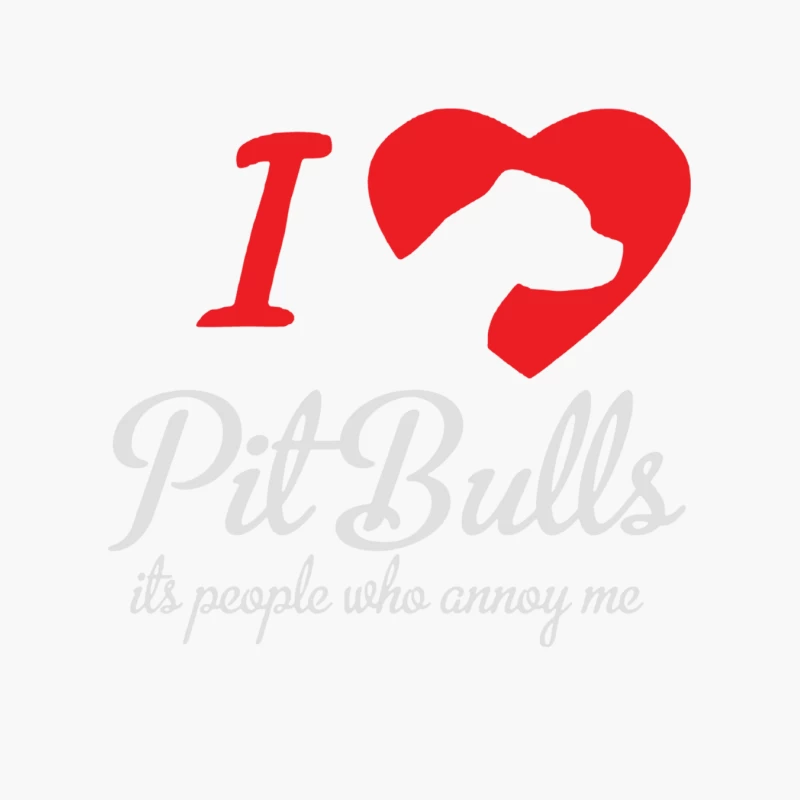 I Love Pitbulls Its People That Annoy Me Cotton Tote Bag
