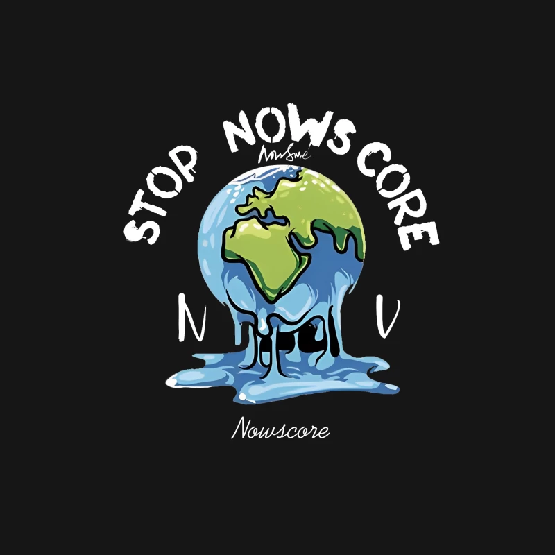 Klimawandel-Schmelzender Globus Design Herren T-Shirt
