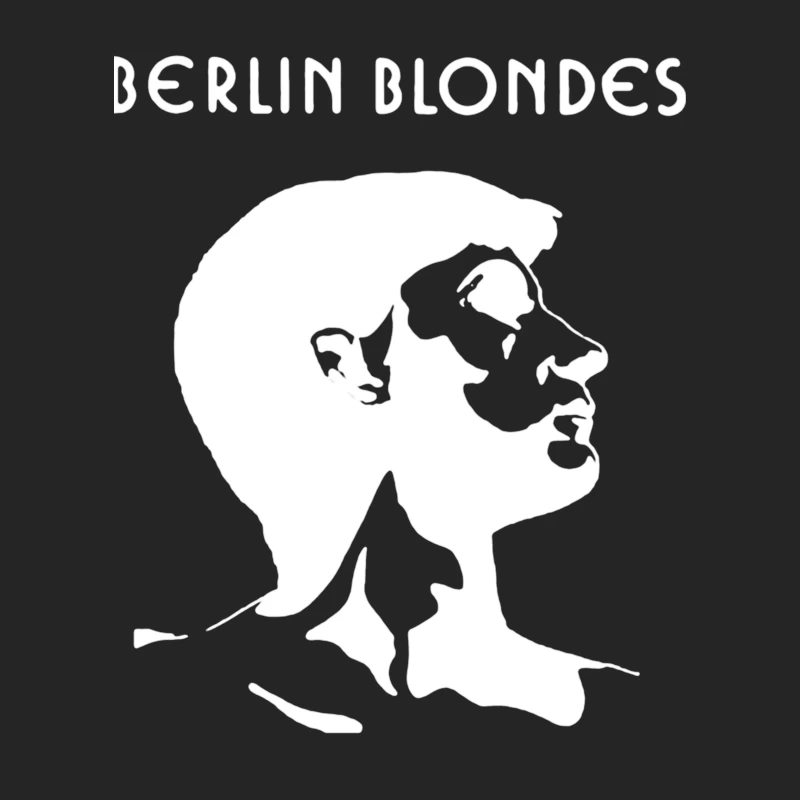 Minimalist Line Art Profile with Berlin Blondes Text Female Pullover Sweatshirt