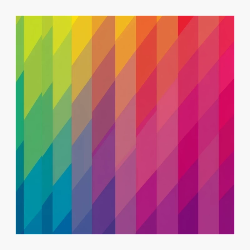 Vibrant Rainbow Geometric Abstract Pattern Pin