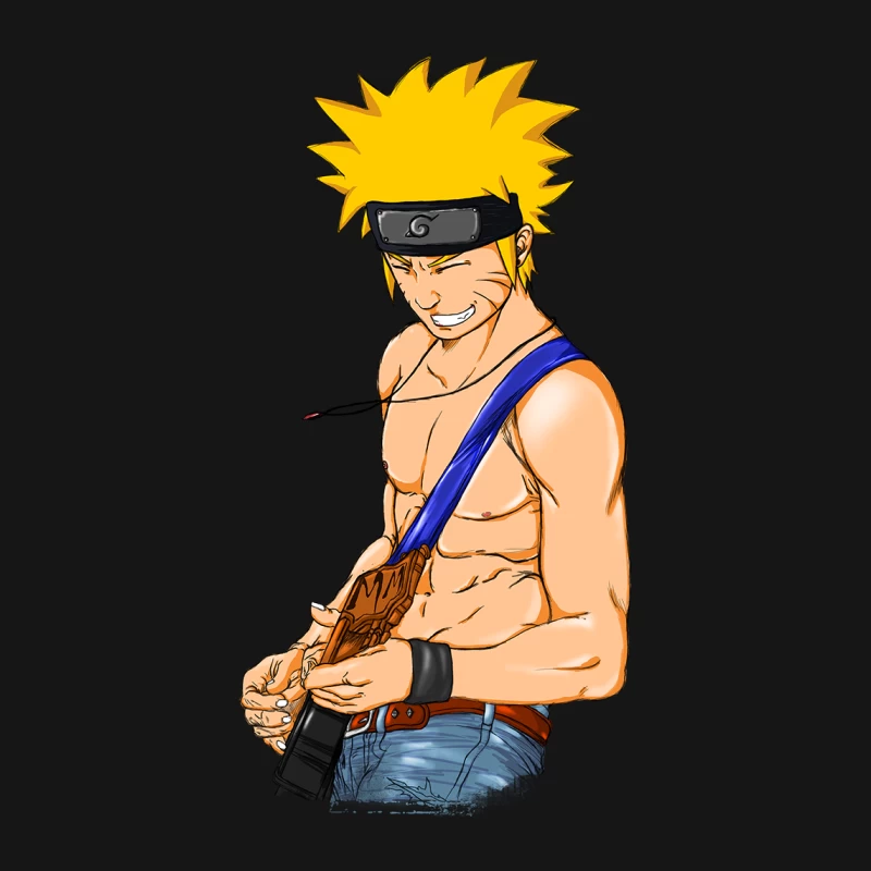 NARUTO THE ROCKSTAR Male Long Sleeve T-Shirt