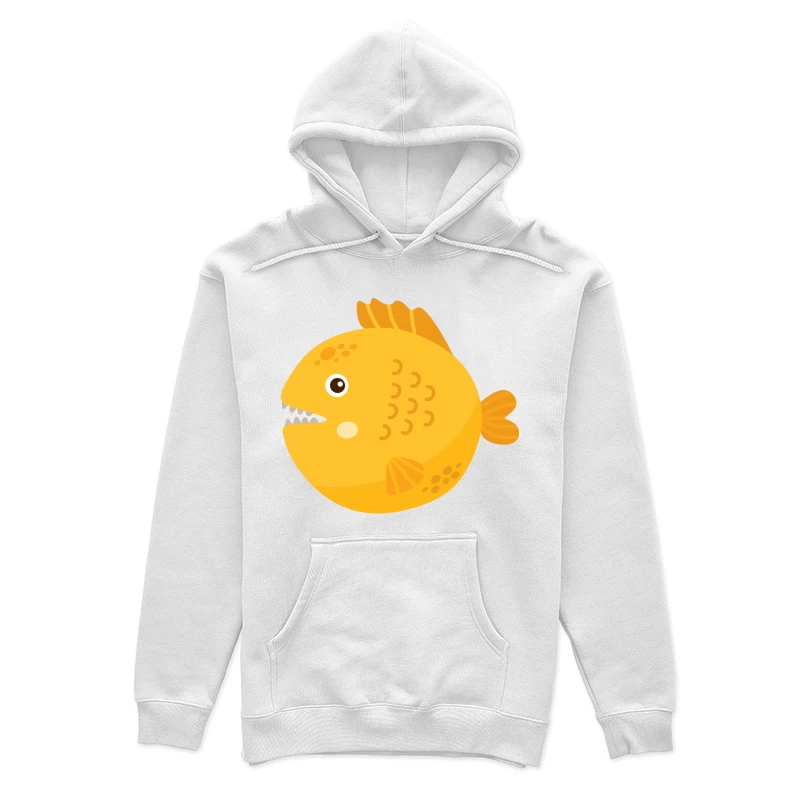 Poisson jaune mignon avec dents pointues Femme Sweat à capuche