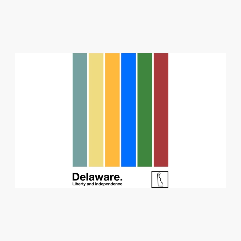 Delaware   Original Minimalist Artwork Poster Design Travel Mug
