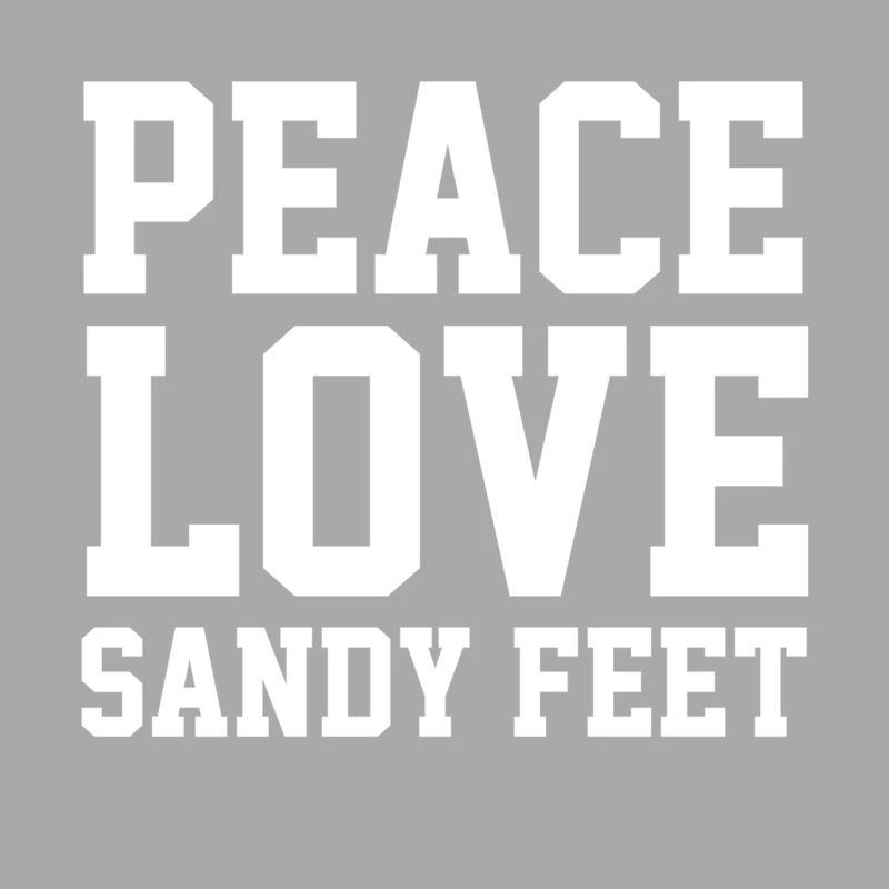Peace. Love. Sandy Feet. Male Pullover Hoodie