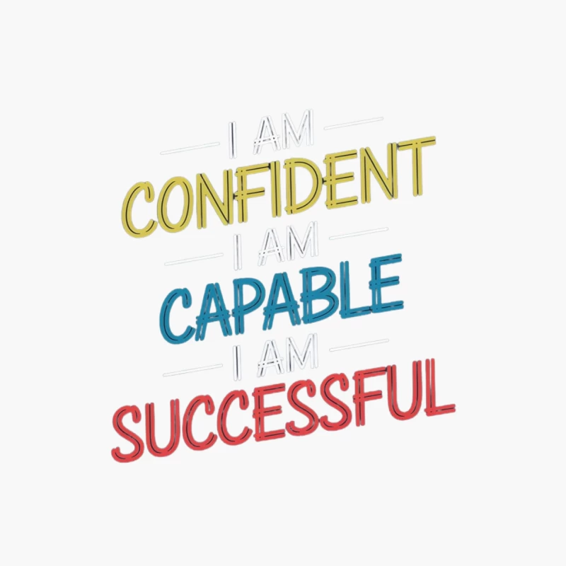 Positive Self-Affirmation Quote for Success and Confidence Cotton Tote Bag