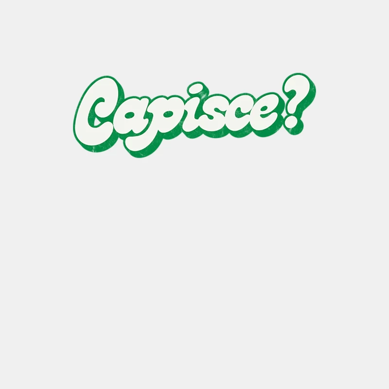 Capisce Retro Style Italian Phrase Design Male Tank Top