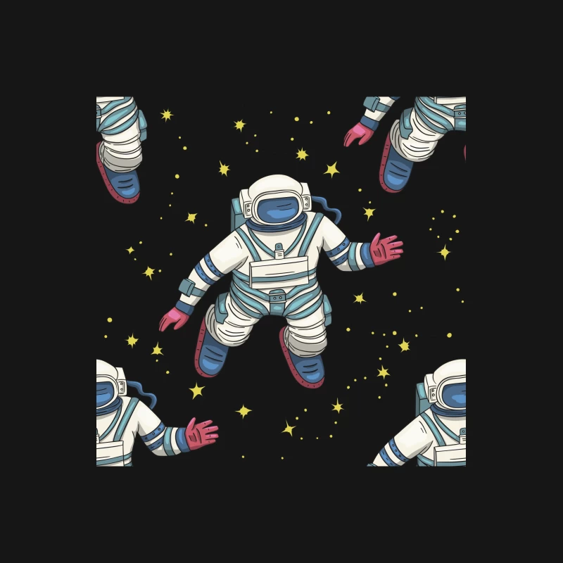 Astronautenmuster im Weltraum Herren T-Shirt