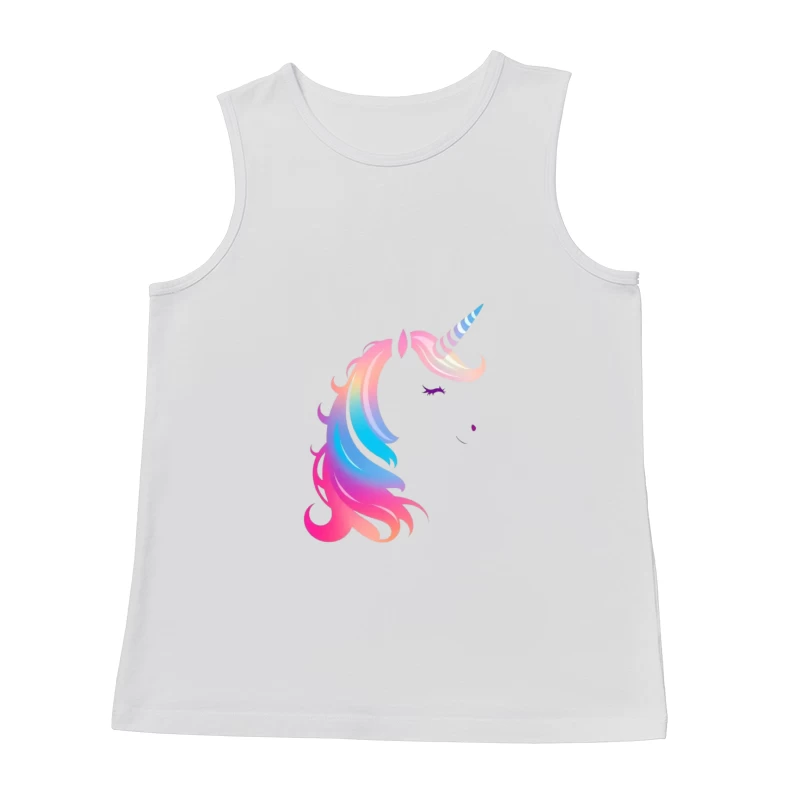 Rainbow Pastel Unicorn Silhouette Male Tank Top