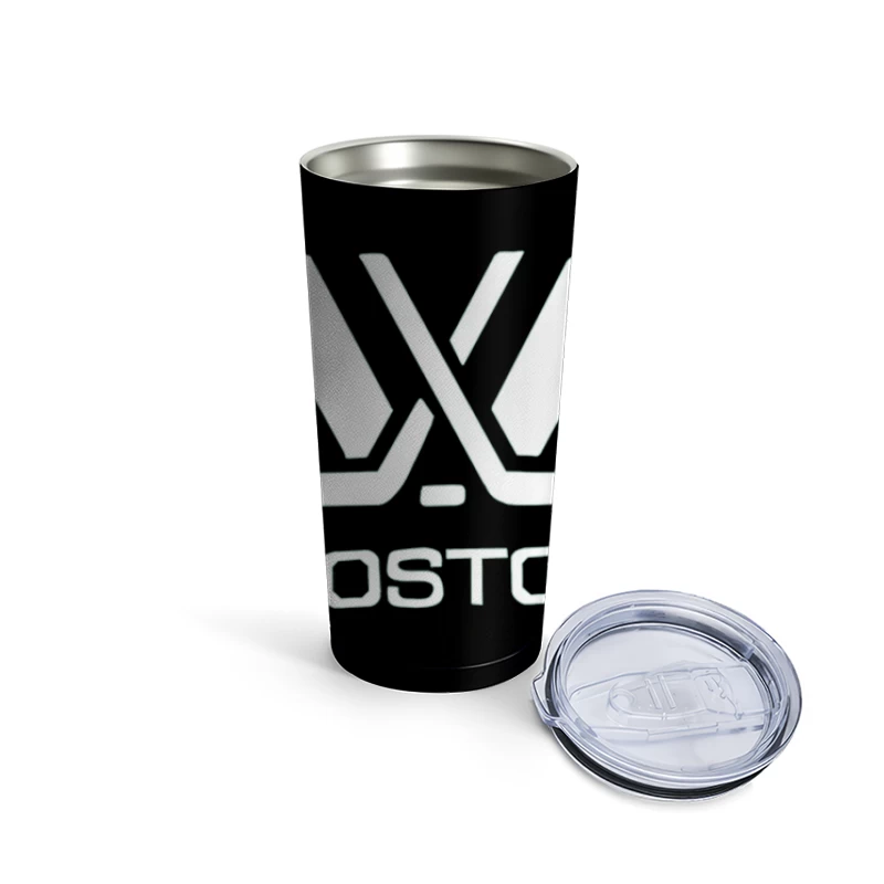 Boston Hockey Team Logo Line Drawing Travel Mug