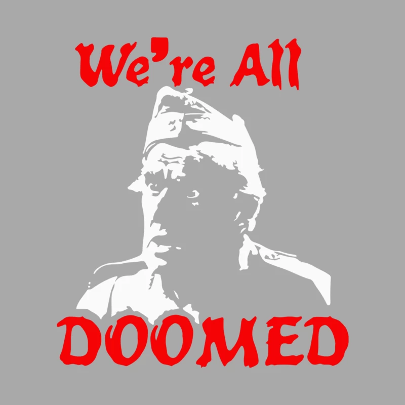 Dad_s Army Private Frazer We_re All Doomed Male Pullover Hoodie