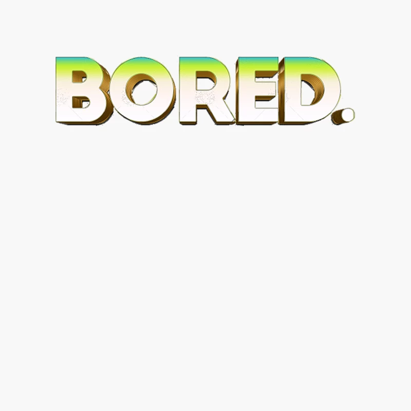 BORED. Typographic Graphic Design Cotton Tote Bag