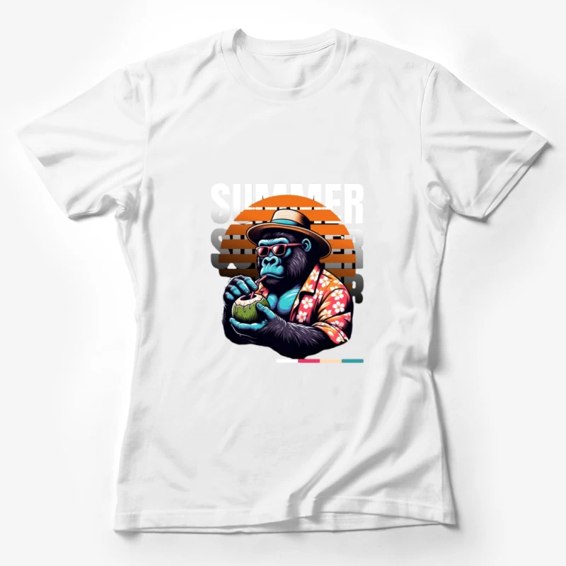Sommergorilla mit Kokosnussgetränk Damen T-Shirt