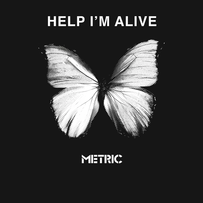 Metric Help I'm Alive Butterfly Female T-Shirt