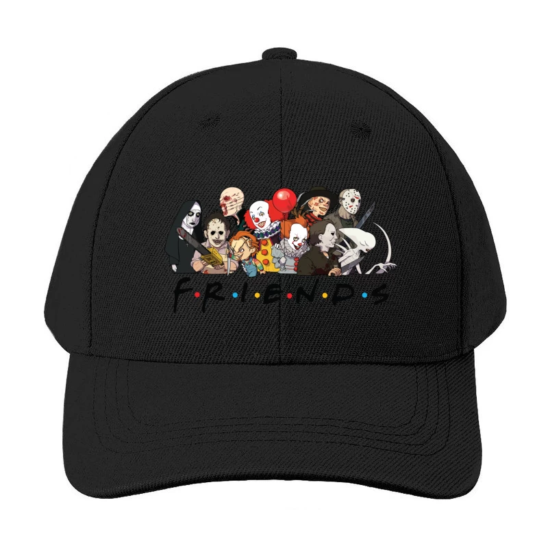 Horror Characters Parodying Friends Baseball Cap