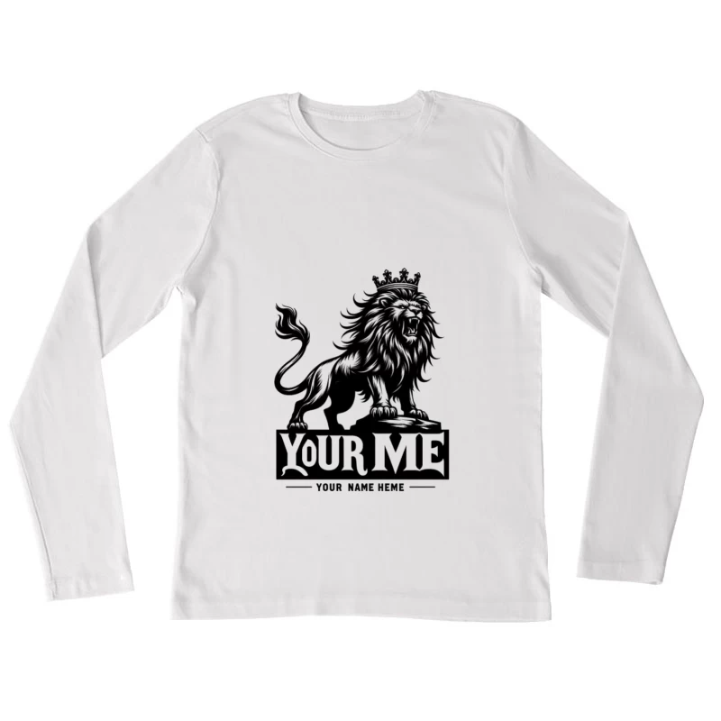 Majestätischer Löwe mit Krone Damen Langarm T-Shirt