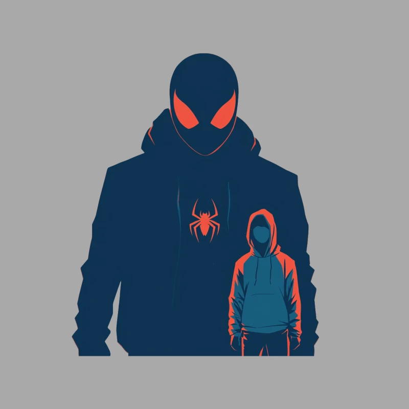 Minimalist Spider-Man Hoodie Illustration Female Pullover Hoodie
